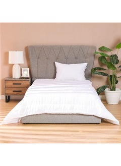 اشتري Ultrasoft Single Duvet 100% Polyester Plush Duvet Inserts Breathable Soft Comforter Cover Bed Essentials For Bedroom  L 135 X W 220 Cm  White في الامارات