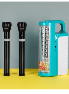 Buy Krypton Rechargeable Lantern and Flashlight- KNEFL5452|Portable and Lightweight 3-in-1 Combo Light| Energy Efficient Design and Extended Battery Light| 60 Hours and 3 Hours Working in UAE