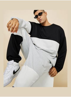 Buy Colorblock Oversized Sweatshirt in Saudi Arabia