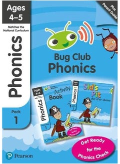 Buy Phonics - Learn at Home Pack 1 (Bug Club), Phonics Sets 1-3 for ages 4-5 (Six stories + Parent Guide + Activity Book) in UAE