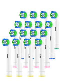 Buy Electric Toothbrush Heads Compatible with Oral B Electric Toothbrush, 16Pack White Professional Toothbrush Heads Refill for Braun 500/1000/1500/3000/3757/5000/7000/7500/8000 in Saudi Arabia