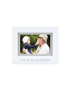 اشتري Me And My Grandpa Sentiment Baby Picture Frame Baby Keepsake Photo Frame Genderneutral Baby Nursery Décor Grandparents Gift White في السعودية