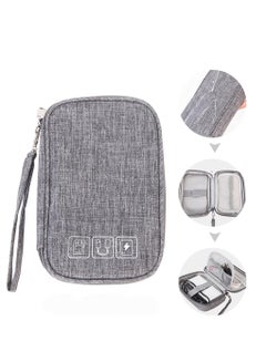 Buy Electronic Accessories Storage Bag Small Portable Travel Cable Storage Bag  AllinOne Organizer Storage for Power Cords  Chargers  Hard Drives  Headphones  USB  SD Cards  and More (Grey) in Saudi Arabia