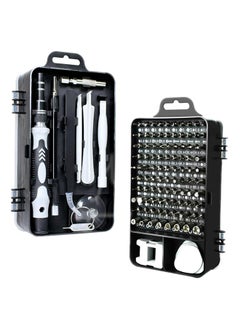 Buy 115-In-1 Magnetic Precision Screwdriver Set Black 15.7 x 5.2 x 9centimeter in Saudi Arabia