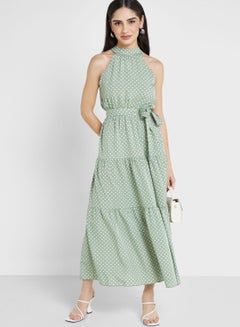 Buy Sleeveless Printed Dress in UAE