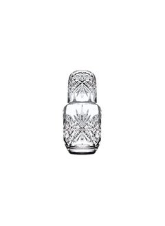 Buy 500ml Water Set Diamond-Cut Glass Carafe with Matching Tumbler – Elegant 20cm Tall in Egypt