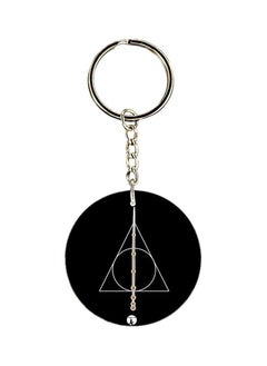 اشتري Double Sided Harry Potter Printed Keychain Black/White في الامارات