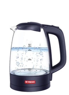 Buy Fresh electric water kettle - glass - 1.7 liters - multi-color in Egypt