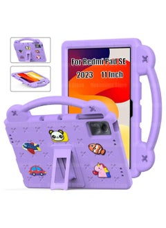 Buy Kids Safe EVA Bear Case Compatible with Xiaomi Redmi Pad SE 11 Inch 2023 Handheld Shockproof Tablet Cover For Redmi Pad SE 11" (Purple) in UAE