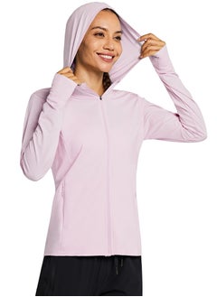 اشتري Women UPF 50+ Long Sleeve UV Sun Protection Clothing Jacket Hiking Sun Shirt Zip Up Hoodie with Pockets في الامارات