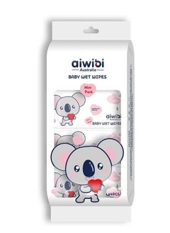 Buy Aiwibi Mini Baby Wet Wipes Pack of 8x8 - 64 sheets in UAE