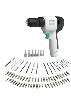 Buy Reviva Cordless Drill Kit 12V with 80 PC Accessories White/Green REVDD12A80-GB in UAE