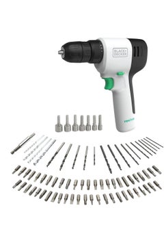 Buy Reviva Cordless Drill Kit 12V with 80 PC Accessories White/Green REVDD12A80-GB in UAE