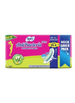 Buy Sofy Anti Bacteria Extra Long Sanitary Pads, Pack of 44 in UAE