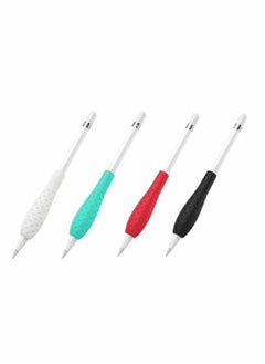 اشتري Silicone Soft Anti-Slip Sleeve for Apple Pencil 1st and 2nd Generation, Grip Holder Protector, 4 Pack في السعودية