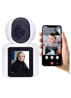 Buy Baby Monitor with Built-in Display Screen One-Button Baby Call Video Audio Video Call with Mom, Smar Motion Trackingt in Saudi Arabia