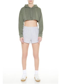 Buy Fleece Mineral Wash Cropped Hoodie in Egypt