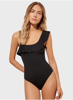 اشتري One Shoulder Frill Swimsuit في الامارات