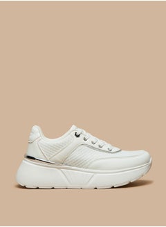 اشتري Women's Textured Lace-Up Chunky Sneakers في السعودية