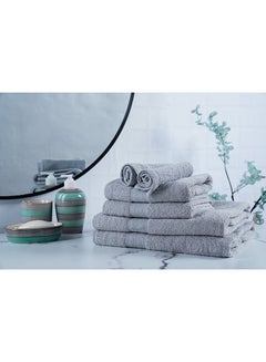 Buy Essential 6 Pieces Towel Set - Grey in UAE