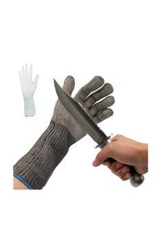 اشتري ? Food Grade: To be defined as food grade, materials need to be non-toxic and safe for consumption. Chain glove is professionally certified as food grade. Also the excellent wet and dry grip makes it في السعودية