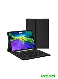 Buy Arabic and English Keyboard Case for iPad Air 4th Gen 2020 10.9 inch Trackpad Keyboard Case with Pencil Holder Magnetically Detachable Keyboard Soft TPU Cover Black in Saudi Arabia