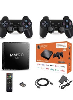 Buy Video Games M8PRO MINI Dual System Wireless 2.4G HD Android 12.1 64GB 11141 Games Console in UAE