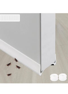 اشتري Door Draft Stopper, 37" Door Stoppers for Bottom of Door,Adjustable PVC Bottom of Door Draft Blocker for Blocker Dust and Noise,Insulation Under Door Seal Guard Insulator (White-2Pack) في السعودية