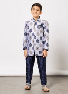 Buy Boys Floral Print Indo Western Sherwani Set in Saudi Arabia