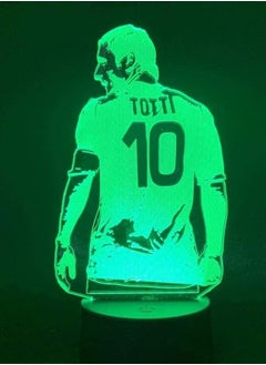 اشتري Multicolor 3D Illusion Night Light Boy Table lamp Football Player LED Night Light for Bedroom Decoration Gift for Boyfriend for Home Decoration في الامارات