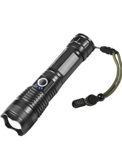 اشتري Rechargeable LED Flashlight, Ultra Bright Zoomable Flashlights, with 5 Modes, Adjustable High Lumens, Water Resistant, Handheld Light with Power Indicator for Camping/Outdoor/Emergency في الامارات