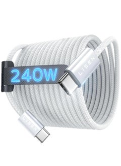 Buy LISEN 240W Super Fast Charging USB-C to USB-C 2M White in UAE