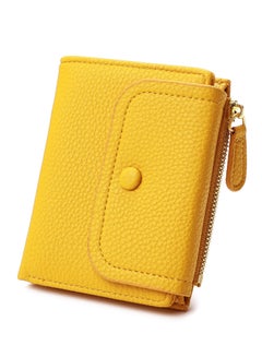 Buy Small Cute Wallet For Women teen girls with Rfid Protection (Yellow), Yellow, Small, Minimalist in Saudi Arabia