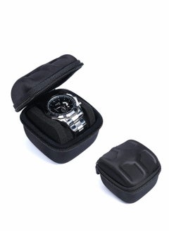 اشتري Watch Travel Case, Watch Roll Case Storage and Organizer for Men and Women, Zipper Watch Box with Anti-move Watch Pillow, Black, 1 Slot, Not Include Watch, 1 Pcs في الامارات