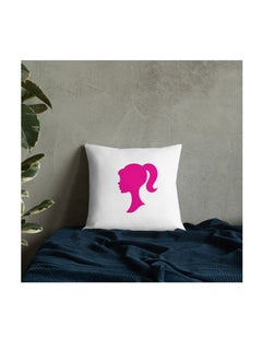 Buy Barbie Girl Printed Polyester Square Pillow in UAE