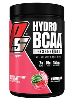 اشتري مصفوفة كاملة الطيف من HydroBCAA BCAA/EAA، 7 جرام BCAAs، 3 جرام EAAS، 0 جرام سكر، 0 جرام كربوهيدرات (البطيخ، 30 حصة) في السعودية