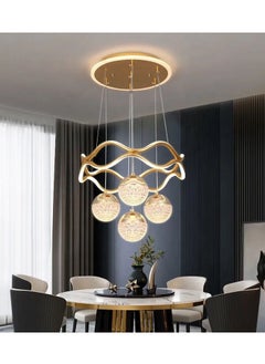 Buy Ceilings chandeliers LED gold color 3 lights in Saudi Arabia