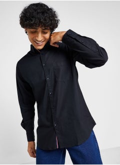 اشتري Cotton-Elastane Casual Single Pocket Shirt في الامارات