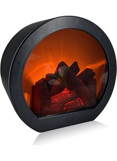 Buy Padom Fireplace Lamp Flame Log Effect Rectangle Fire Place Lantern USB Powered Simulation Flameless Fire Lights Battery Operated Fire Flame Lamp for Home Decoration in UAE