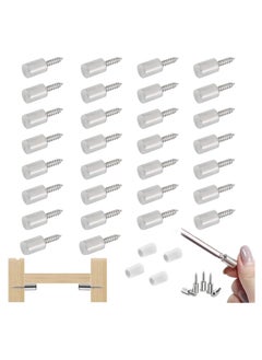 Buy 30 Pcs Shelf Bracket Screws Pegs with Non-Slip Sleeve Cabinet Shelf Support Pegs Non-Punching Clapboard Holder for Shelf Hole of Furniture in Saudi Arabia