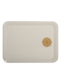 اشتري Yellow Leaves Melamine Comfort Tray, Small - 24 x 18 cms في الامارات