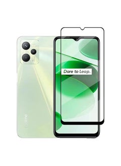 Buy 3D Tempered Glass Screen Protector Realme C35 Black in UAE