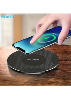 Buy Wireless Charger Pad Stand Desktop Ultra-thin Mobile Phone Fast Charging Dock Station, Portable Wireless Charging Board, Wireless Charger For iPhone Samsung Xiaomi 10 Induction in UAE