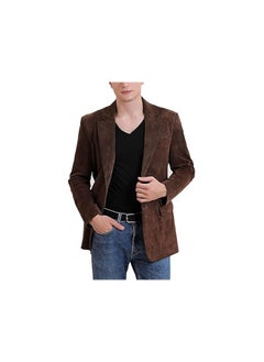 Buy Men Richard Classic Leather Blazer Lambskin Sport Coat Jacket - Men Slim Fit Leather Jacket in UAE