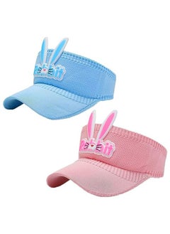 Buy 2 Pack Sun Visors Hat for Girls Boys, Kids UPF 50+ Baby Girls Boys Sun Hat UV Protection Beach Summer Hat, Adjustable Sports Cap Baseball Running Tennis Hats in UAE