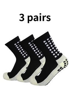 Buy 3 Pairs  Football Anti Slip Socks Gel Socks For Men non slip Soccer socks For Football Basketball Yoga in Saudi Arabia