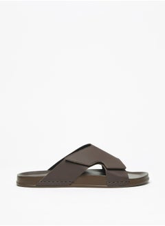 Buy Solid Slip On Sandals With Cutout Detail By Shoexpress in Saudi Arabia