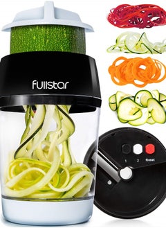 Buy Fullstar Mandoline Slicer Spiralizer Vegetable Slicer - Vegetable Chopper Onion Chopper Food Chopper Vegetable Spiralizer Mandoline Slicer Cutter Chopper and Grater Slicer Zucchini Spaghetti Maker in UAE