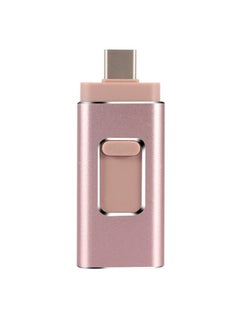 اشتري 64GB USB Flash Drive, Shock Proof 3-in-1 External USB Flash Drive, Safe And Stable USB Memory Stick, Convenient And Fast Metal Body Flash Drive, Rose Gold (Type-C Interface + apple Head + USB) في السعودية