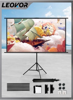 Buy Projector Screen and Stand,120 Inch Portable Outdoor,16:9 4K 1080p HD Movie,with Carry Bag for Indoor Outdoor Home Theater Camping Foldable Anti Crease in Saudi Arabia